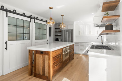 Inspiration for a cottage kitchen remodel in Boston