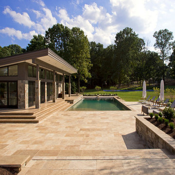 Contemporary Suburban Pool house
