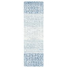 Safavieh Glamour Glm304M Moroccan Rug, Blue and Ivory, 2'3"x8'0" Runner