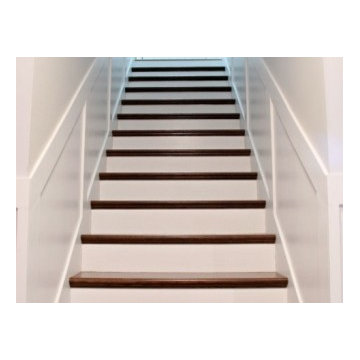 Stairs with Dark Handrails