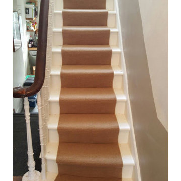 Browny Beige Stairs Carpet in North London