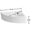 Small Bathroom Sinks Bone Vitreous China, Angle Counter Top Sink Bone 25 7/8", White
