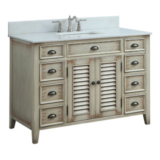 26 Benton Collection Distressed beige Abbeville Bathroom Sink