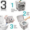 Comfort Portable Toilet 5 Gallon Capacity, RV Toilet With Detachable Tanks,