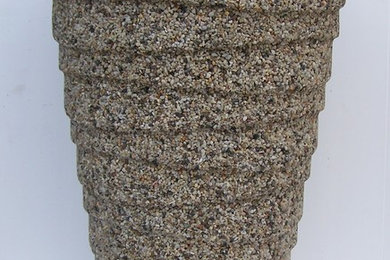 X large tall tapered ribbed Gravel planters