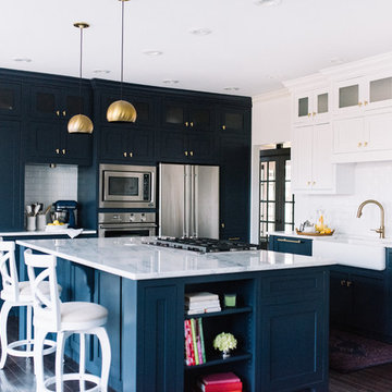 Navy Blue Kitchen Design, Alexandra Lauren Interior Design, Jackson, Tennessee