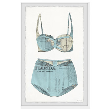 "Florida Swimwear" Framed Painting Print, 16x24