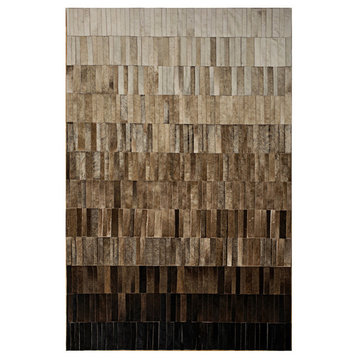 Cowhide Patchwork Rug, Adonis, Ombre Cocoa, 12'x15'