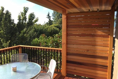 Example of a trendy home design design in Seattle