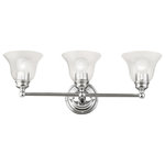 Livex Lighting - Moreland 3 Light Polished Chrome Vanity Sconce - Bring a refined lighting style to your bath area with this Moreland collection three light vanity sconce. Shown in a polished chrome finish and clear glass.