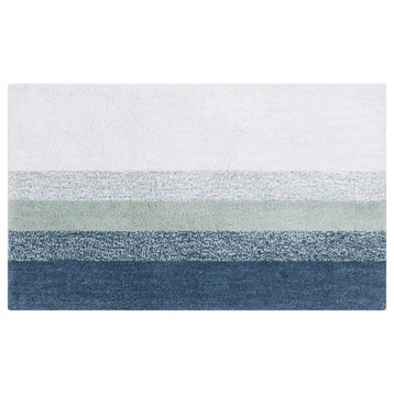 Avebury Cotton Bath Mat, Blue, 30x50