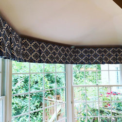 Custom Inverted Box Pleat Valances for Bay Window - Valances