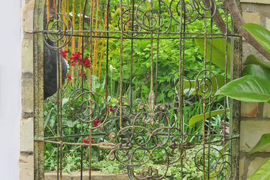 Antique Cream Caged Garden Mirror