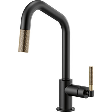 Brizo Pull-Down Faucet, Matte Black/Luxe Gold