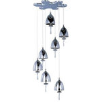 ET2 Lighting - ET2 Lighting E24356-81PC Chute - Seven Light Pendant - Chute collection's blown glass domes, available inChute Seven Light Pe Polished Chrome Mirr *UL Approved: YES Energy Star Qualified: n/a ADA Certified: n/a  *Number of Lights: Lamp: 7-*Wattage:35w Xenon bulb(s) *Bulb Included:Yes *Bulb Type:Xenon *Finish Type:Polished Chrome