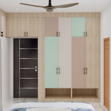 Pastel Modular Wardrobe Design