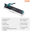 VEVOR 48" Manual Tile Cutter Cutting Machine with Infrared for Porcelain Ceramic, Single Rail