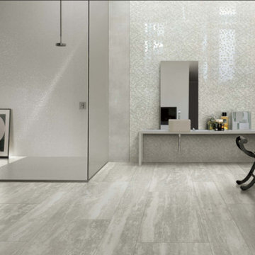 Bathroom Porcelain Floor Tile - Florim Travertino Beige Polished