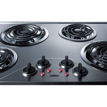 Summit CR430SS 30"W Compliant Built-In Electric Cooktop - Stainless Steel