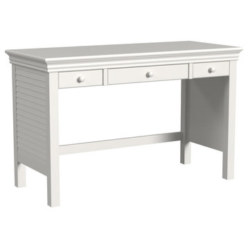 Neopolitan White Desk-3 Drawer