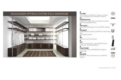 Decoleader "OPTIMUS” pole system wardrobe.