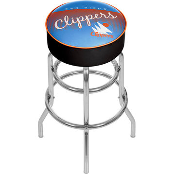 Bar Stool - San Diego Clippers Hardwood Classics Stool with Foam Padded Seat