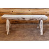 Montana Woodworks 45" Transitional Wood Half Log Bench in Natural