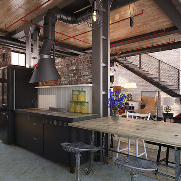 Industrial living room design ideas