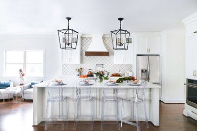 Inspiration for a large transitional kitchen remodel in Houston