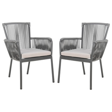 Safavieh Paolo Rope Chair, Set of 2, Gray