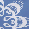 18"x14" Ikat Mandala, Geometric Print Placemat, Blue, Set of 4