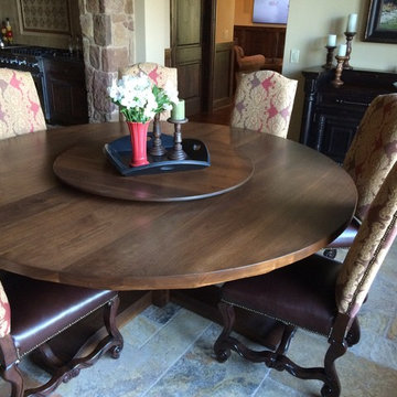 Walnut 7' Round with 3' Lazy Susan