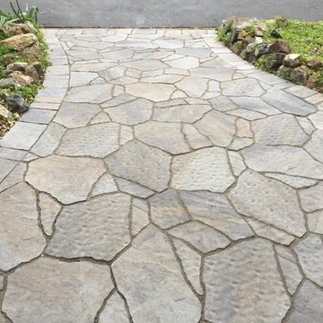 Redwood City Ca Back Yard Flagstone Paver Patio