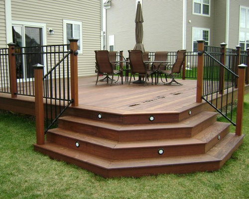 Angled Deck Stairs Ideas, Pictures, Remodel and Decor