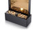 Alpine Mirror Waterfall Fountain With Stones and Light, Bronze, 72" Tall