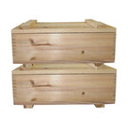 Timber Valley Cedar Storage Box With Lid, Set of 2