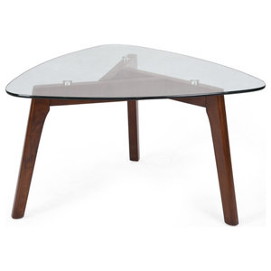 INK+IVY Blaze Triangle Wood Coffee Table in Brown Finish IIF17-0010 -  Midcentury - Coffee Tables - by GwG Outlet | Houzz