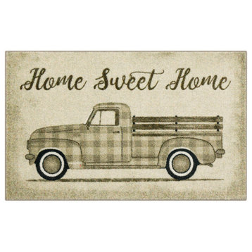 Mohawk Home Grey and Cream Home Sweet Home Accent Rug, 1' 6"x2' 6", 2'x3'4"