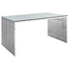 Gridiron Stainless Steel Rectangle Dining Table EEI-1433-SLV