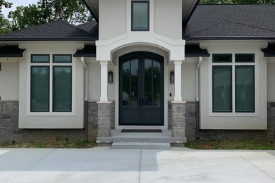 Contemporary exterior home idea in Indianapolis