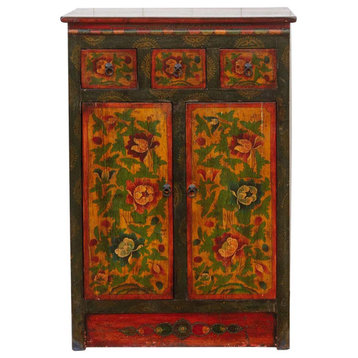 Consigned Vibrant Mid 20th Century Mongolian Cabinet