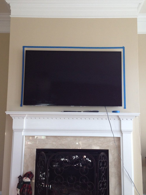 Size of TV over fireplace