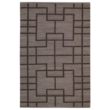 Barclay Butera Lifestyle Maze Maz02 Geometric Rug, Slate, 5'3"x7'5"