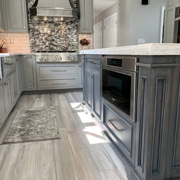 Custom John Dean Gray kitchen Full Overlay