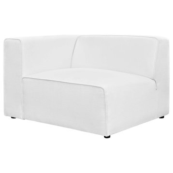 Mingle Upholstered Fabric Left-Facing Sofa, White