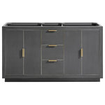 Avanity - Avanity Austen 60" Vanity Only, Twilight Gray With Gold Trim - The Austen 48 in. vanity is simple yet stunning. The Austen Collection features a minimalist design that pops with color thanks to the refined Twilight Gray finish with matte gold trim and hardware. The cabinet features a solid wood birch frame, plywood drawer boxes, dovetail joints, a toe kick for convenience, and soft-close glides and hinges. Complete the look with matching mirror, mirror cabinet, and linen tower. A perfect choice for the modern bathroom, Austen feels at home in multiple design settings.