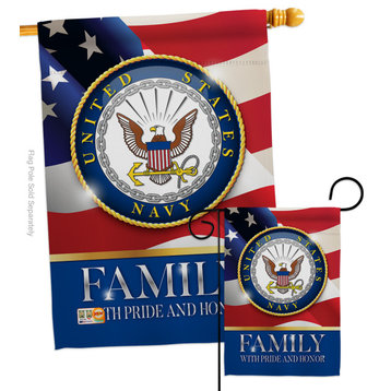 US Navy Family Honor Americana Flags Set