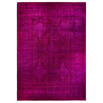 Overdyed, One-of-a-Kind Hand-Knotted Area Rug Pink, 12' 2" x 17' 2"