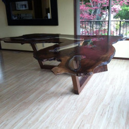 Natural Walnut Slab Dining Table - Dining Tables