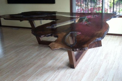 Natural Walnut Slab Dining Table
